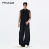 PINLI品立2026夏季新款男士圆领线条无袖宽松背心上衣GD262114028 商品缩略图1