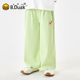 bduck小黄鸭童装女童裤子夏季薄款华夫格休闲裤儿童防蚊裤直筒裤90-150 FF2763050