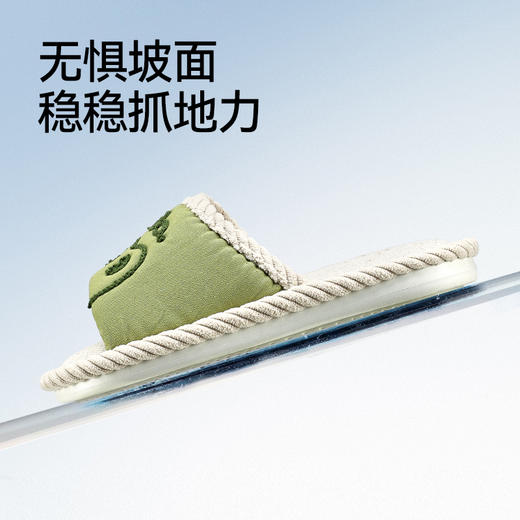 【秒杀】幸福玛丽 恐龙中大童亲子款麻拖鞋 可爱卡通图片 编制包边防撞鞋头 耐磨波纹防滑大底 商品图5