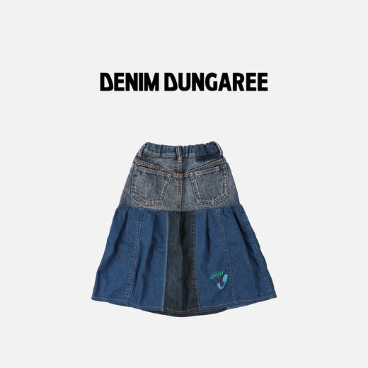 DD日本童装 DENIM DUNGAREE 26春夏12盎司复古拼接丹宁牛仔半身裙 商品图3