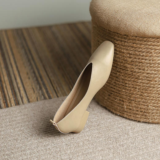 【偏小拍大1码！爆款归来！高跟单鞋 知性优雅】浅幼 平底鞋高跟鞋2款 时尚减龄 方头款高跟可增高4厘米！ 5色可选 商品图11