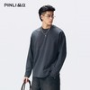 PINLI品立2026春季新款男士宽松打底上衣圆领落肩索罗娜长袖T恤潮GD262111021 商品缩略图2