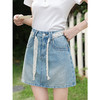 鹿向南「浅夏织梦」浅蓝色牛仔半身裙女夏季韩系小个子A字短裙子 商品缩略图0