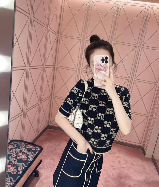 古驰25早春满印提花短袖 商品图1