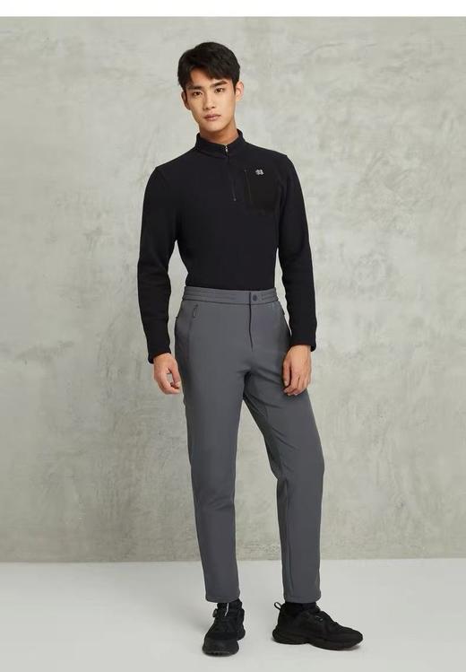 点此购买 可隆春秋季男士户外加绒小立领半拉链运动针织长袖打底衫 hbj 341847 商品图4