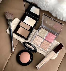 F031019四色顏色百搭仙女必備粉質細膩上臉水光感高光腮红眼影修容盘