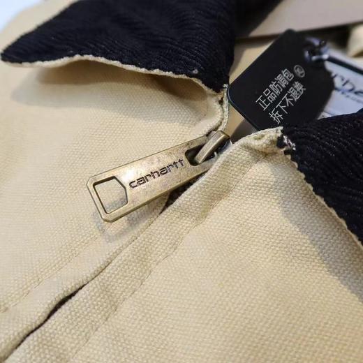 F031012宽松拉链下摆螺纹男女同款软化细腻帆布质感工装克外套 商品图10