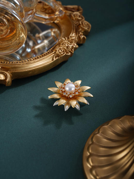 子佩集【幸福绽放】珍珠惜王妃胸针【XXXZ262】镀金风车花2602 商品图5