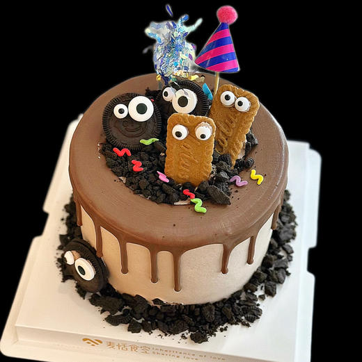 巧克力蛋糕（巧克力胚提前2天预定）盒子上的奥利奥碎易散是正常现象 商品图0