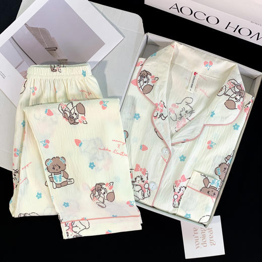 【有22种花色款式唉！！！长袖长裤睡衣套装】家居服两件套 商品图6