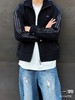 F031009男女同款美式复古条纹翻领休闲运动舒适百搭时尚夹克 商品缩略图3