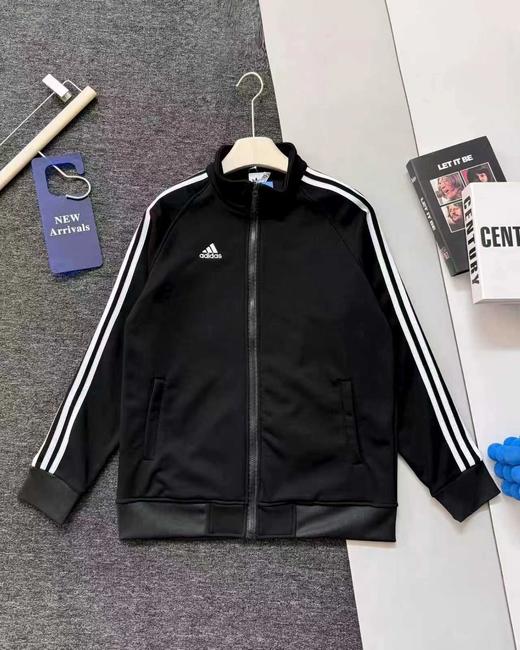 F031054运动生活休闲立领条纹Logo黑底金条纹夹克外套 商品图13