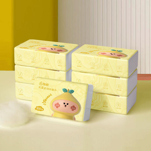 【50积分+14.9元】柚家 乳霜柔润纸面巾 100抽*4包/箱 柔韧不易破 商品图5