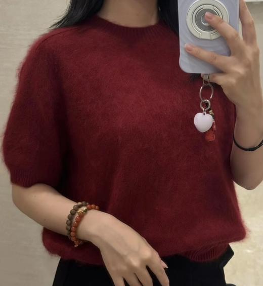 福利款！  重磅必入  康赛妮纯羊绒拉绒   中袖针织衫    100羊绒拉毛工艺 商品图1