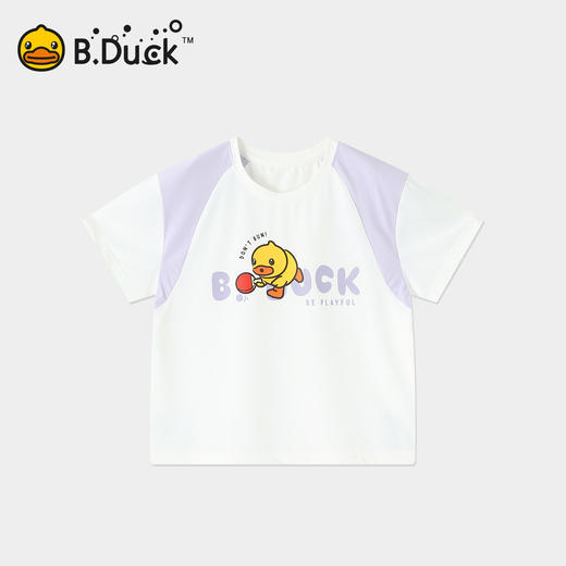 [冰感速干]bduck小黄鸭童装男童短袖夏季透气上衣儿童半袖110-160 BF2701045 商品图1