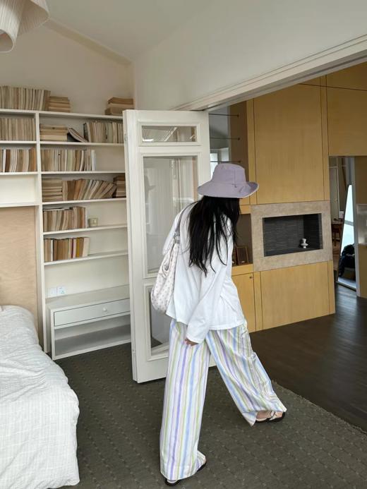 nothe Case布然/NC261816/「晕染画家」全棉褶间印花条纹裤 商品图1