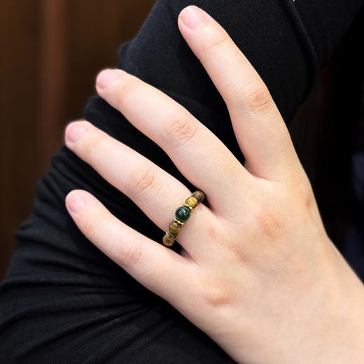 ²【沉香溯源-香萦玉戒】4mm+和田玉奇楠沉香DIY戒指 多样性发其一 ( 24小时鉴赏期 ) HM02-CRMM-DBCX 商品图0