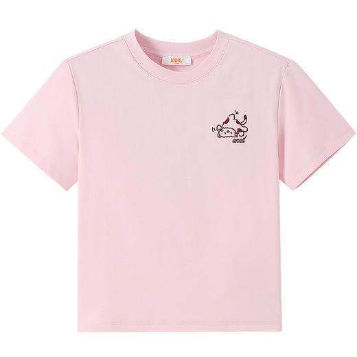 女童圆领短袖针织衫夏季新款安奈儿童装EG621761 商品图5