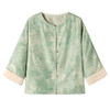 春夏新中式盘扣上衣 人丝提花双面7分袖外套上衣 单件 商品缩略图4