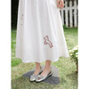 鹿向南「春野软风」米白色半身裙女夏新款时尚刺绣设计感A字长裙 商品缩略图3