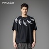 PINLI品立2026春季新款男士宽松插肩袖动物印花圆领短袖T恤潮牌B262111016 商品缩略图0