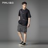 PINLI品立2026春季新款男士圆领落肩袖动物绣花宽松短袖T恤上衣潮B262111014 商品缩略图1