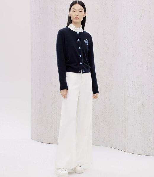 鄂*蓝莓刺绣藏蓝开衫/套头衫 商品图1