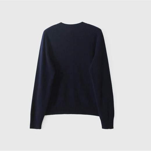 奇妙小马~100%纯山羊绒开衫女重工提花撞色毛衣针织衫CYR260576 商品图2