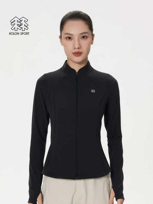 点此购买 可隆春秋季女士针织立领夹克户外运动徒步登山弹力外套 bk 341764 商品图1