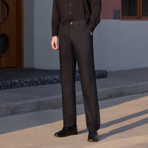 半身缘男裤 春季大版亚麻透气排湿休闲裤261301B10230219 商品图3