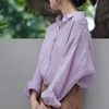 COICI紫色苎麻衬衫，今年夏天流行“紫色衬衫”，太显白了！（3-5天发货） 商品缩略图1