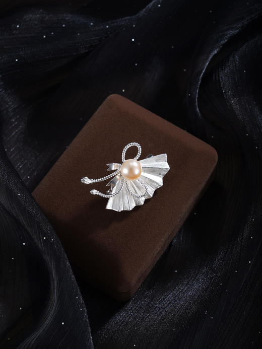 子佩集【蝶舞新生】珍珠惜王妃胸针【XXXZ259】扇子蝴蝶结2602 商品图3