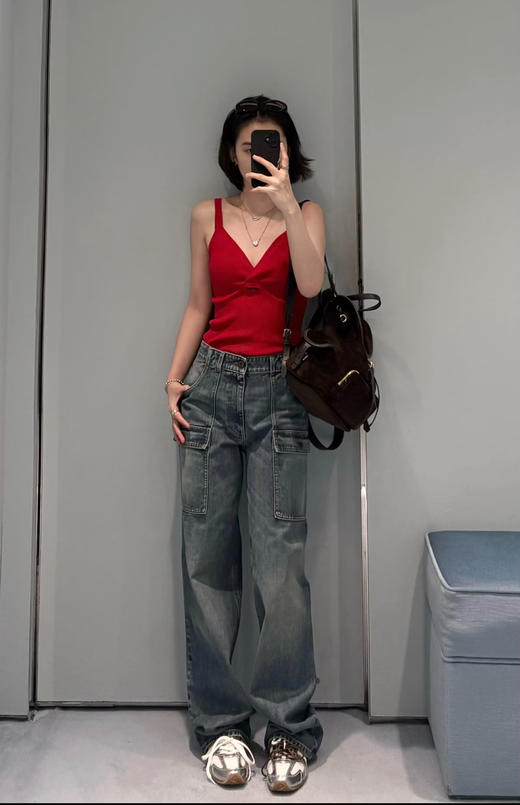 缪缪26Ss新款牛仔工装裤Y2K千禧辣妹神裤（KX） 商品图9