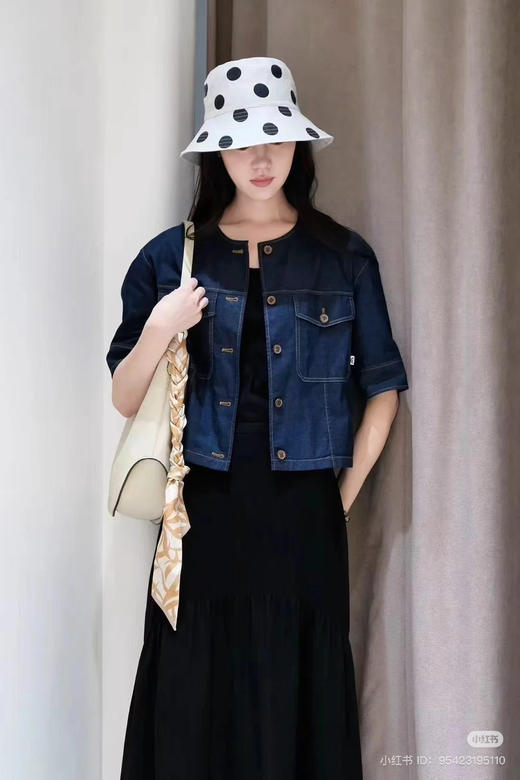 310-7 独家圆正 小禾 波点亚麻渔夫帽 商品图11