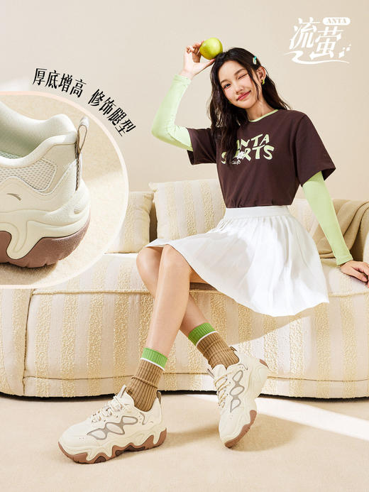 安踏流萤丨低帮软底休闲鞋女鞋春季新款舒适通勤运动鞋122618853 商品图0