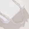 三彩2026新款清冷镀银合成珍珠项链锁骨链麻花编织通勤气质优雅 商品缩略图3