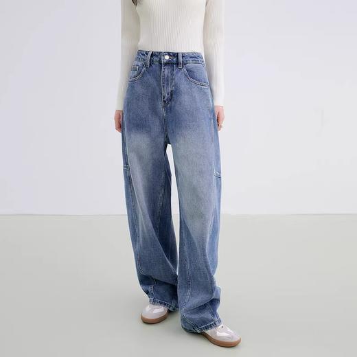 进口匹马棉 时髦先峰轻解构分割切线牛仔裤 宽松弧线 立体有型  2931 商品图9