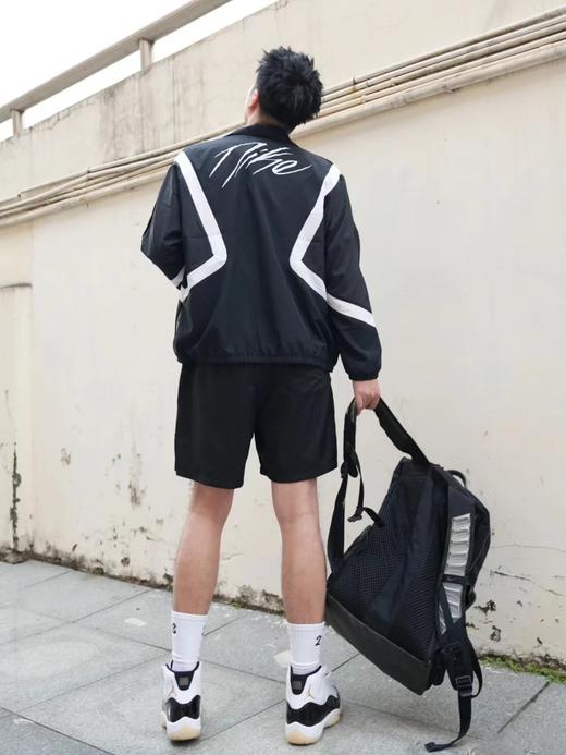 F031057复古运动立领拉链设计拼色logo印花长袖夹克外套男款 商品图5