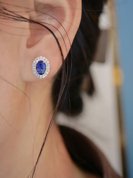 2.06ct蓝宝石耳钉 商品图5