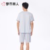 都市丽人睡衣男士睡衣薄家居服40支TC拉架睡衣男士棉质短袖套装男装短袖短裤FHC2B7 商品缩略图2