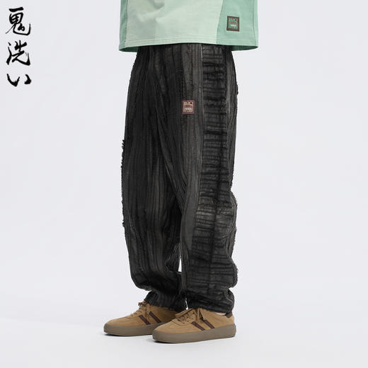 ONIARAI/鬼洗26春夏新品黑标石器时代散口石纹休闲裤男 26A4401 商品图2