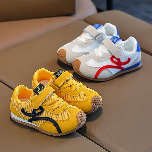 【小黄鸭】儿童春夏季新款男女童阿甘鞋儿童板鞋休闲双网透气男童运动鞋27-37 商品图5