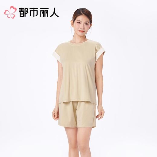 都市丽人睡衣女士睡衣薄家居服水光棉睡衣女士莫代尔短袖套装女装短袖短裤LHC2D5 商品图1