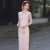 粉色无袖新中式长款改良旗袍，2026新款年轻款女高级感礼服 SC23023 商品缩略图4