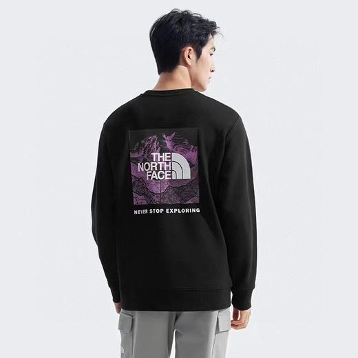 F031033两色抽象山峰图案印花卫衣户外休闲圆领上衣 商品图5