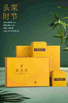 头采时节【黄•滴塑面.2方罐黄金芽】33元1套.整箱14套