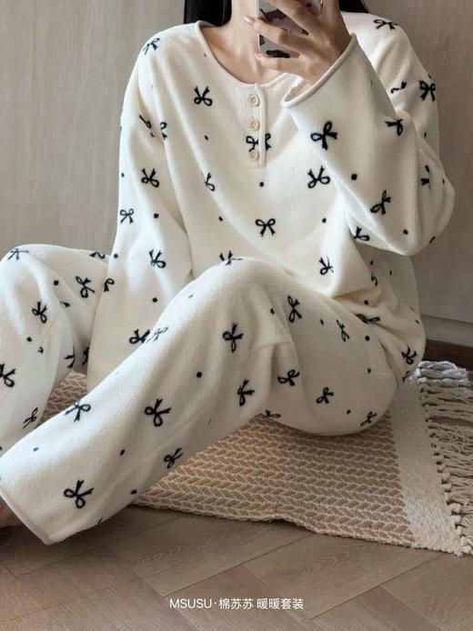 【软到犯规！被追着问的神仙家居服！】MSUSU棉苏苏暖暖家居服套装 穿上不想脱，“软到犯规”的云舒绒面料 商品图0