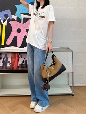 古驰26春夏新款复古回归 复刻经典织带印花短袖（三色可选）