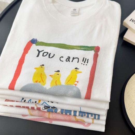 【好看好穿还好价！任选2件！纯棉高克重白喷T恤】颜色多样百搭 修身藏肉 商品图5