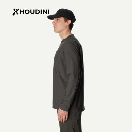 HOUDINI胡丁尼 Cover Crew 守护 男款户外舒适速干长袖T恤258694 商品图11